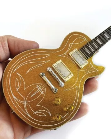 Billy F Gibbons Pinstripe Gibson Les Paul Goldtop Mini Guitar Model