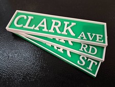 Custom 3D Street Sign - White and Green - Cus...