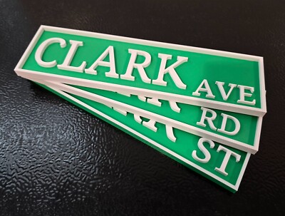 Custom 3D Street Sign - White and Green - Custom Road Sign - Man Cave Sign