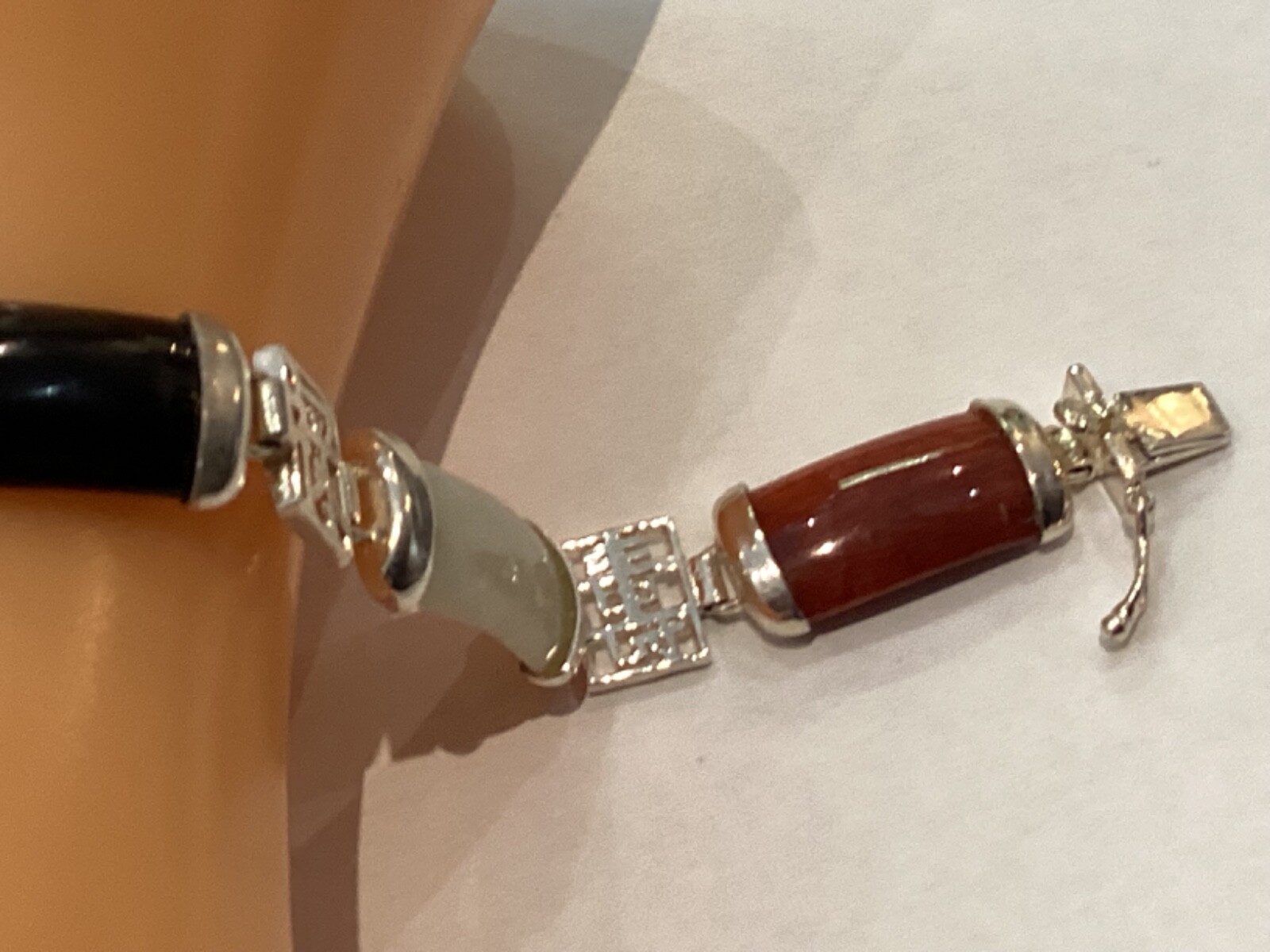 AUTHENTIC SIGNED STERLING SILVER & RECTANGULAR GE… - image 5