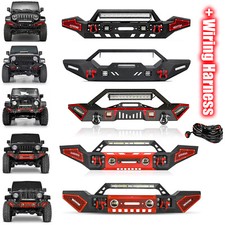 Steel Front Bumper Wwinch Plate For 2007-2024 Jeep Wrangler Jkjl Gladiator Jt