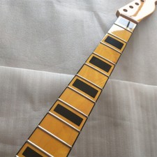 Low price Maple Electric Guitar Neck 22Fret 25.5 inch Block Inlay Yellow Gloss