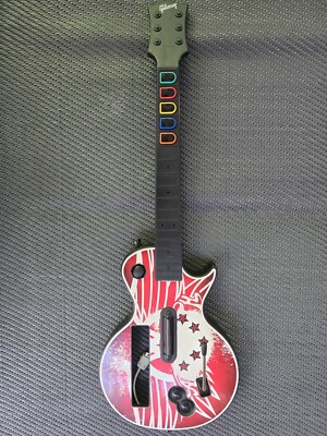 Nintendo Wii Guitar Hero Aerosmith Gibson LesPaul Red Octane