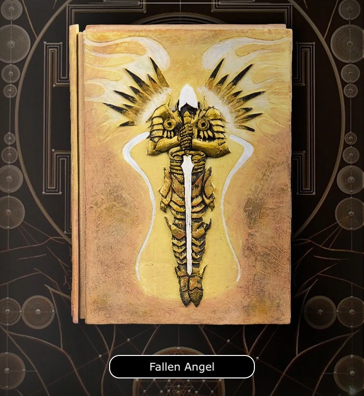 Hardcover Notebook Diablo The Fallen Angel Engraved Journal with Feather Pen/Ink - Image 4 of 4