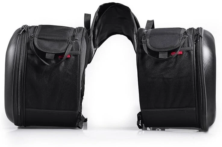 Motorcycle Bag Motorcycle Saddlebags Helmet Moto Side Bag Tail Luggage Suitcase  - Image 2 of 4