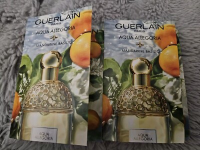 2x Guerlain Aqua Allegoria Mandarine Basilic Eau De Toilette 1ml Sample Spray