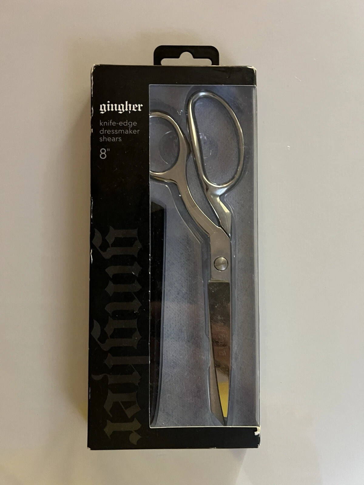 Gingher Blunt-Tip Serrated Knife Edge Dressmaker Shears, 8"