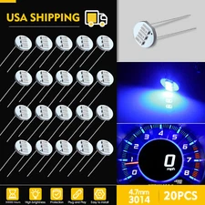 20x Bright Blue T4.7 3-SMD LED Light For GM GMC Automatic Heater Controls Lamp