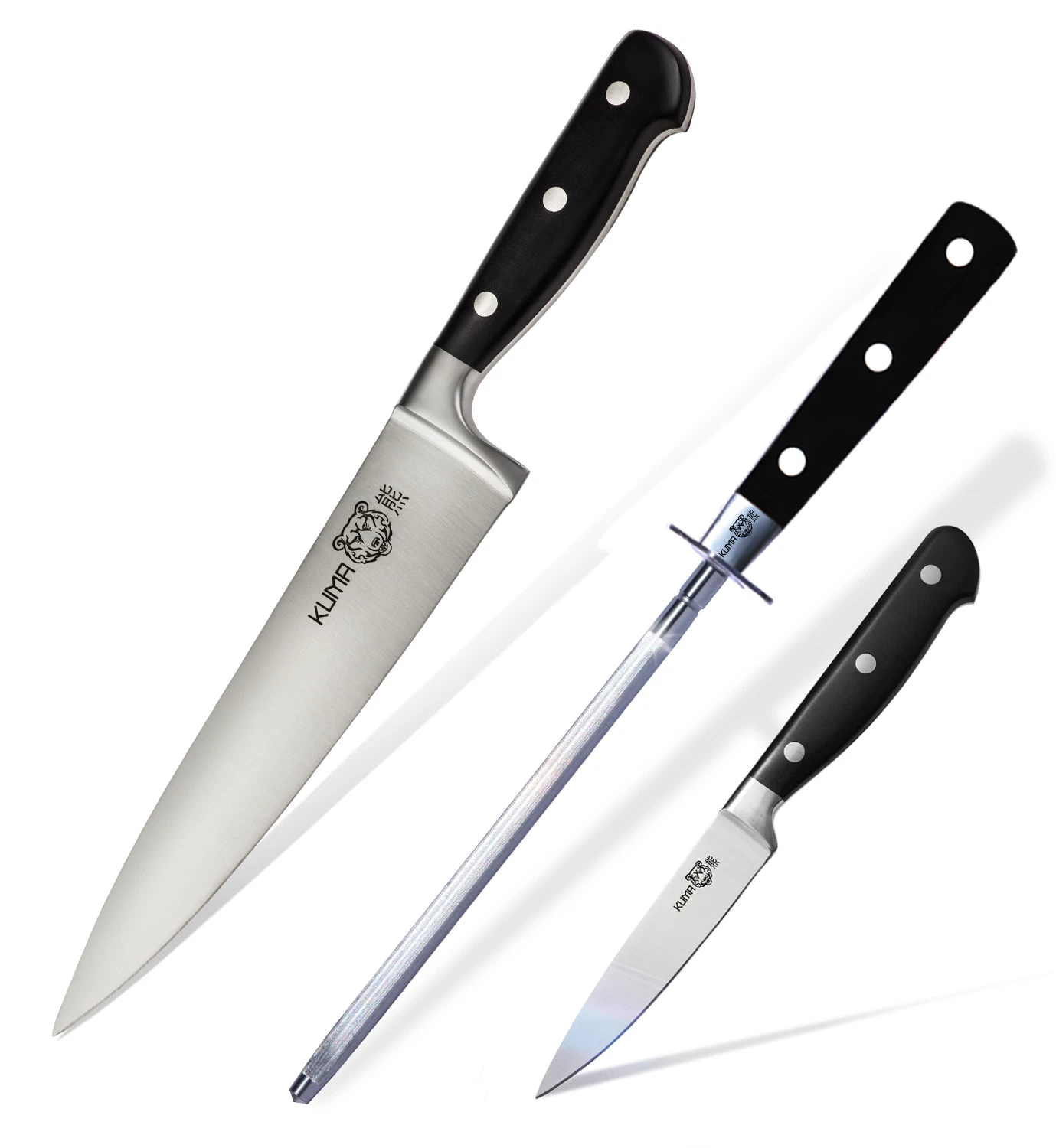 KUMA 3 Set - KUMA Chef's Knife + KUMA Paring Knife + KUMA Honing Rod
Opens in a new window or tab