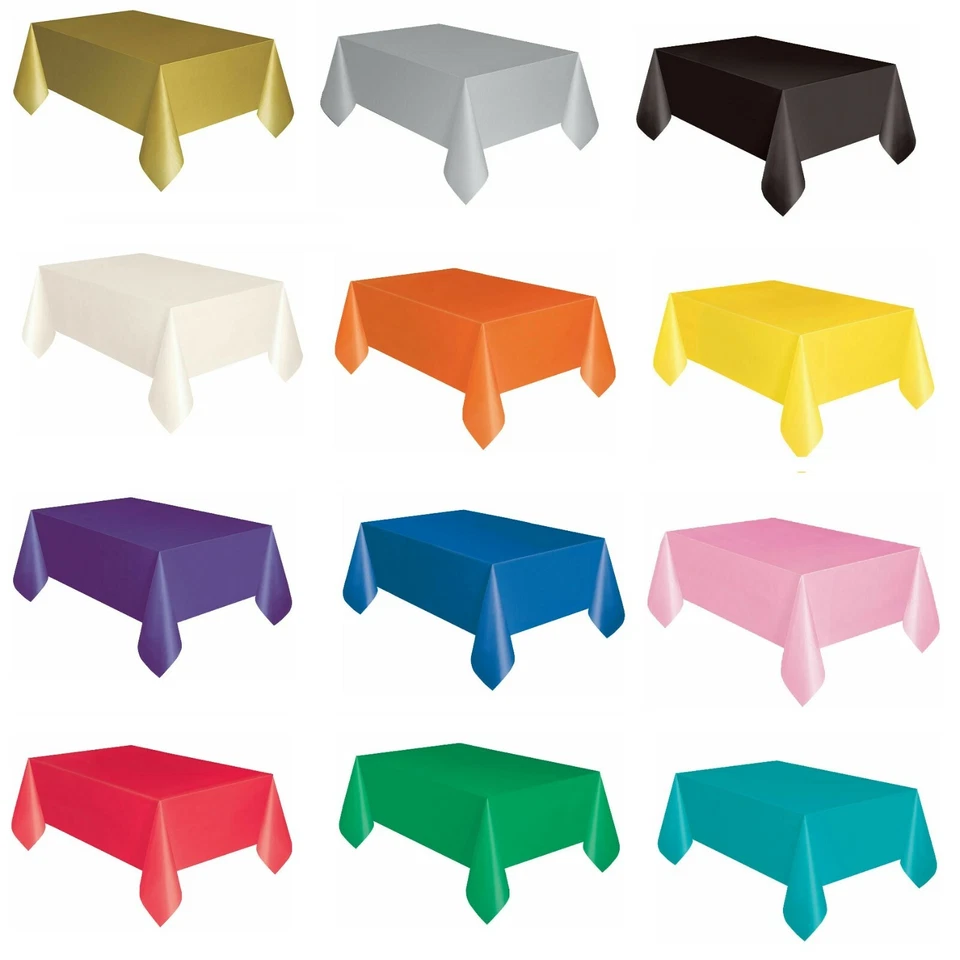 Rectangle Disposable Plastic Table covers Wipe Clean Party Table cloth Covers UK