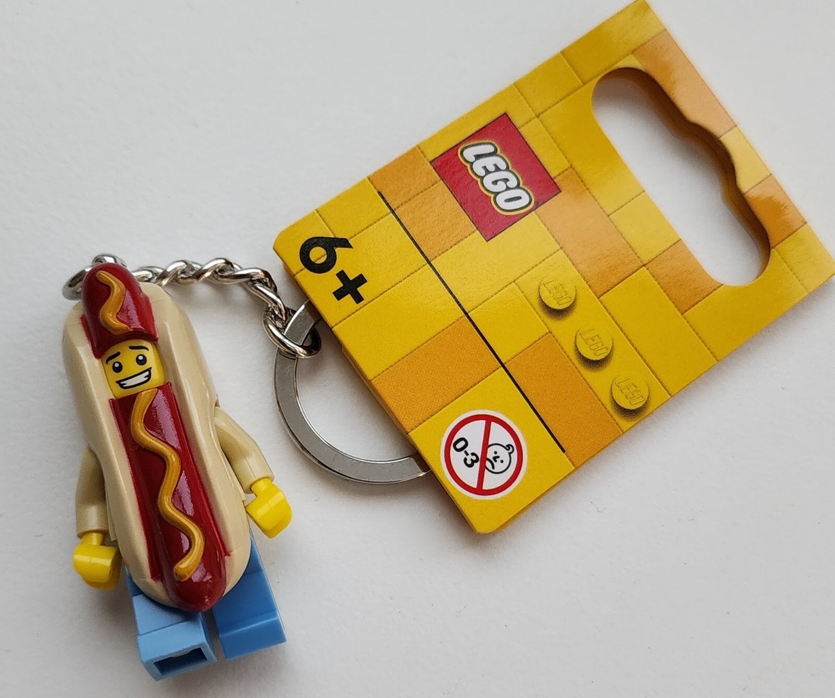 LEGO Minifigure Hot Dog Guy Key Chain 853571 Brand New with Tag