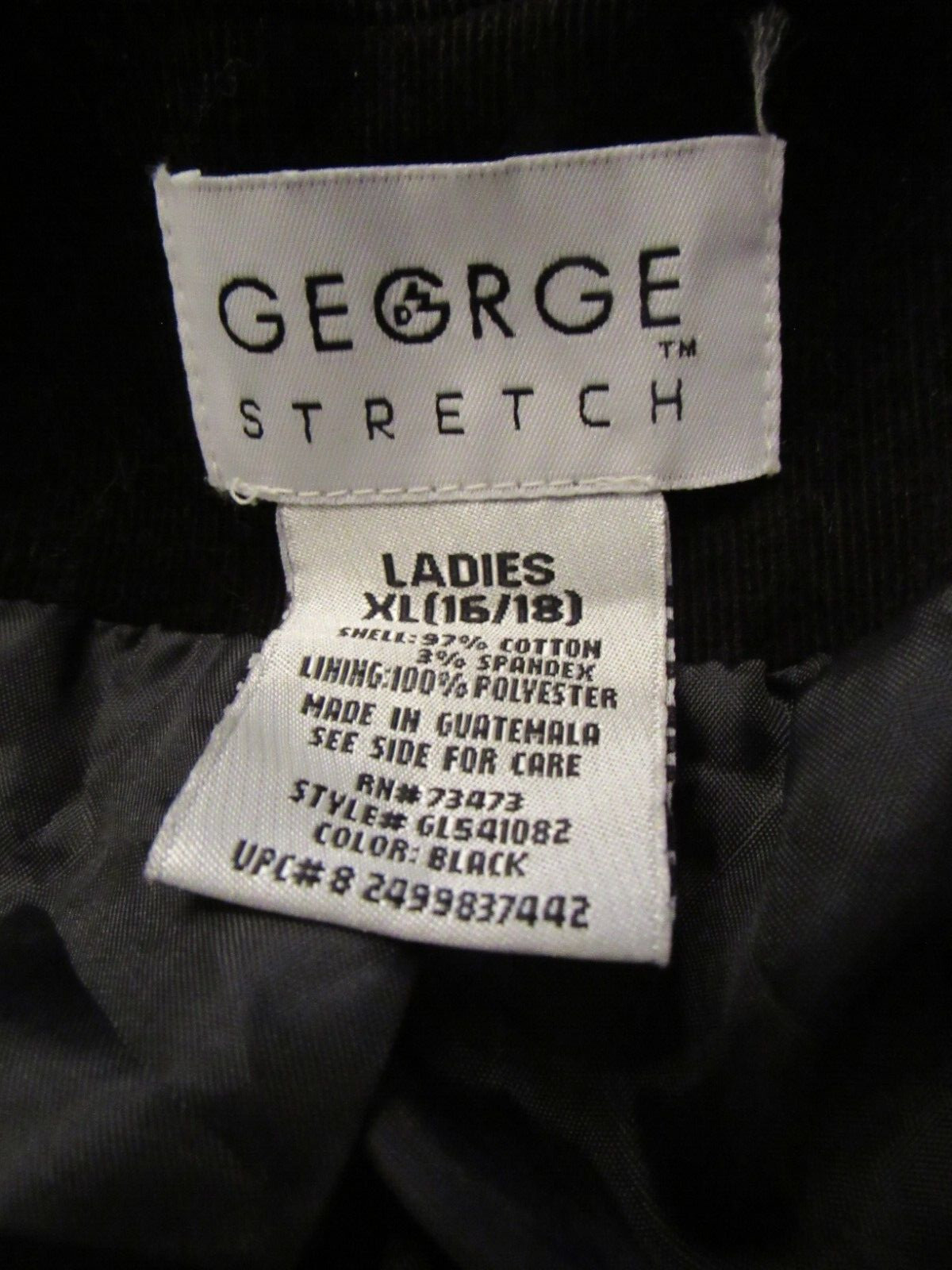 Plus Size Women's Black Solid George Corduroy Ves… - image 3