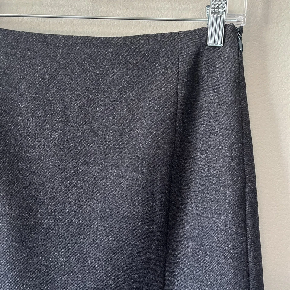 Saia lápis lã falconnable cinza carvão tamanho 2 roupa de trabalho profissional - Imagem 2 de 4