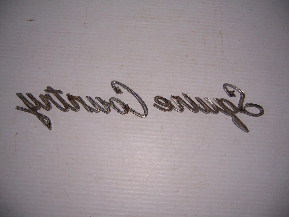 Ford Country Squire 1970 vintage cuarto panel escritura emblema insignia Hot Rod  Foto 3 de 4