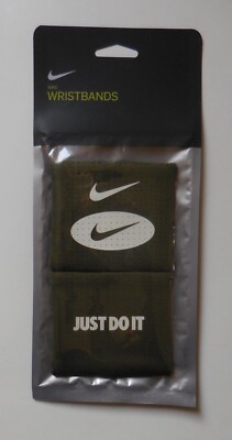 Nike Wristband Terry Just Do It Dri Fit Men Rough Green/Sail One Pair