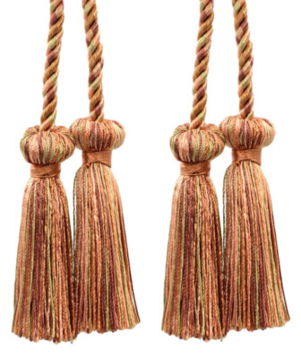 Curtain Tieback, Style# CCT, Color# PR21 - Sunstone Orange [Set of 2]