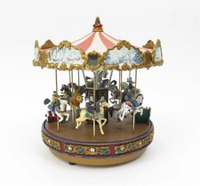 Gold Label Mr Christmas World's Fair Traditional Carousel Plays 30 Songs 11"tall