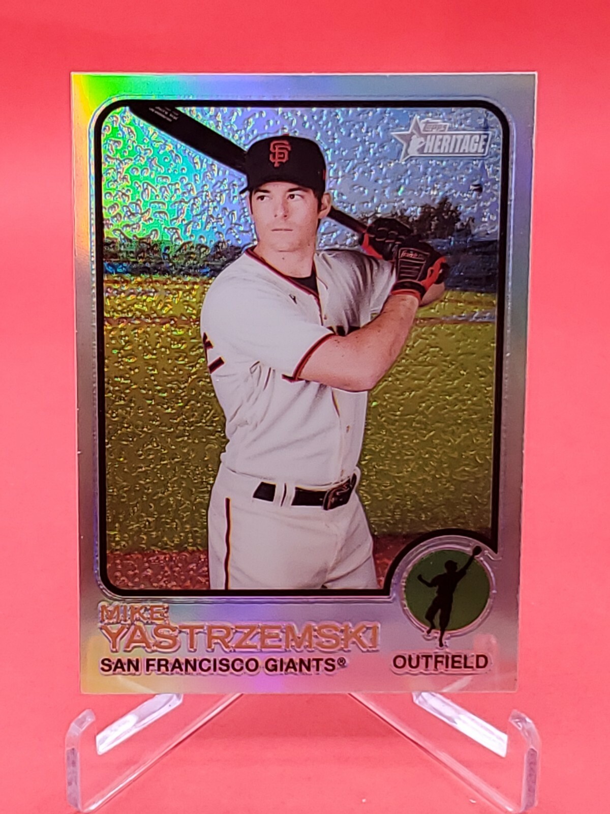 Mike Yastrzemski 2022 Topps Heritage #11 Chrome Refractor 286/673 SF Giants  | eBay
