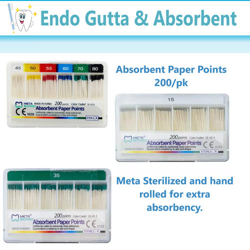 Dental Endo Gutta Percha Point/Root Canal Absorbent Paper Points #10 #20 #25 etc - Picture 6 of 10