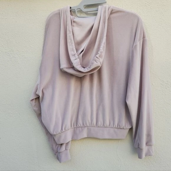 alo-yoga velour glimmer full zip hoodie