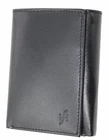 STARHIDE Mans RFID Blocking Slim Portrait Wallet Genuine Goat Leather Trifold 