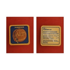 Humbser Alt blaues Viereck Brauerei Bierdeckel Bier