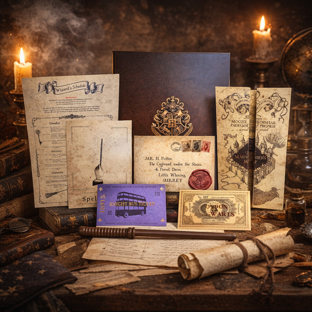 PERSONALIZADO HARRY POTTER Hogwarts Cartas de Aceptación Set de Regalo UK STOCK