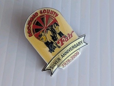 Vintage 1976-2000 Silver Anniversary Broward County Fair Pin Florida Enamel Pin
