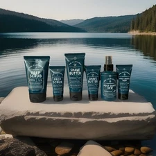 New Sealed Dr. Carvers shave Set , Pre scrub , Shave Butter , Post Shave Dew