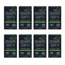 The Grandpa Soap Company Pine Tar Bar Soap for Men- Made With Pine Tar Oil, 3...