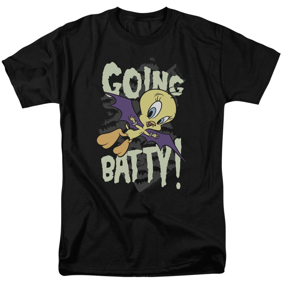 Looney Tunes - En Folie - T-Shirt À Manches Courtes Unisexe Pour Adultes - Noir - Photo 1/3