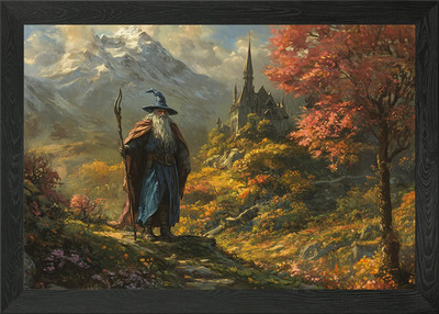 Zauberer von der verlassenen Kirche gerahmtes Wandbild Poster Leinwanddruck Bild