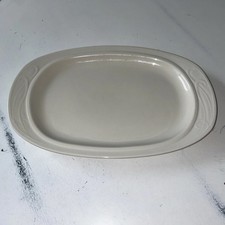 VTG Lyrica Homer Laughlin Restaurant Ware Platter KKA Creamy White 13?Lx8.75?W