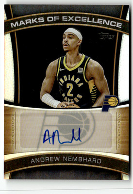 2025 Topps Flagship NBA No. ME-AN Andrew Nembhard Auto Marks of Excellence