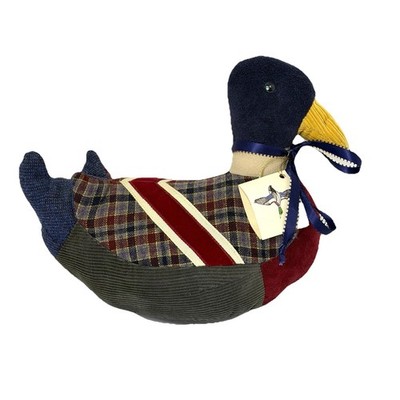 Vintage Jerry Maxson Fabric Duck Mallard Collectible Patchwork Hand Signed Tag