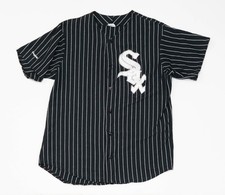 Vintage Chicago White Sox Practice Jersey Size XL Black Pinstripe  90s Majestic