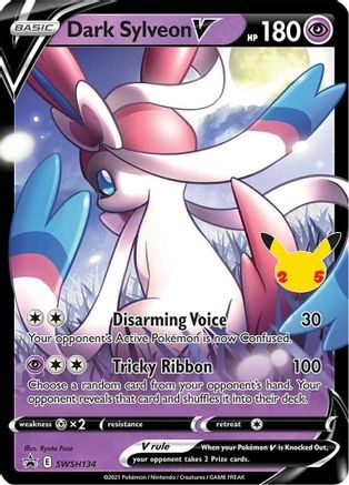 DARK SYLVEON V SWSH134 HOLO PROMO SWORD & SHIELD PROMO POKEMON HOLO NEAR MINT