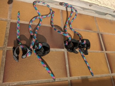 F2 Windsurfing Trapeztampenset verstellbar, feste Befestigung am Gabelbaum, 8mm
