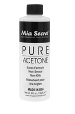 Mia Secret Nail Polish Remover, 100% Pure Acetone, 4 Fl Oz (Pack of 1), Clear
