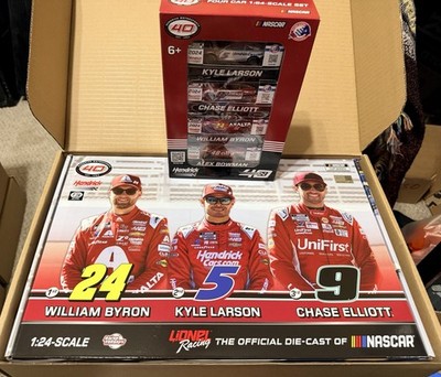 Hendrick Motorsports 40th Anniversary 1-2-3 Raced Elite 1/24 & Base 1/64 Set