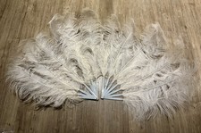 White ostrich feather fans