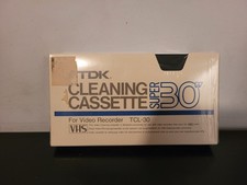 TDK CLEANING CASSETTE SUPER 30" SEALED NOS VHS TAPE CLEANER