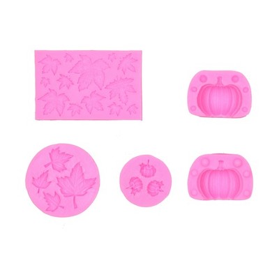 Silicone Mold Pumpkin Maple Leaf Shaped Chocolate Biscuits Cake Silicone Mol SET