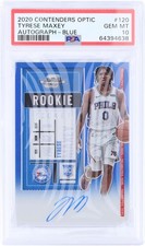 Tyrese Maxey 76ers Signed 2020-21 Contenders Optic #120 43/99 PSA 10 Rookie Card