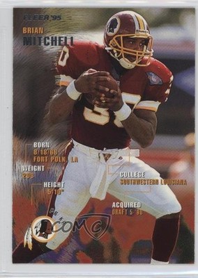 1995 Fleer Brian Mitchell #389 0q3