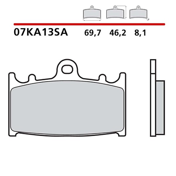 Brembo VORDERRADBREMSBELAGE-KIT FUR Kawasaki KLZ Versys 1000 12-14-COD. 07KA13SA-image