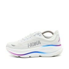 Hoka One Damen Bondi 9 Sneaker Weiß Blau Lila Mesh Low-Top Laufschuhe EU 39 1/3