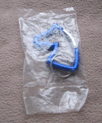 Neat Horse Head Carabiner Key Ring Pretty Blue NIP New Never Opened Poly Bag