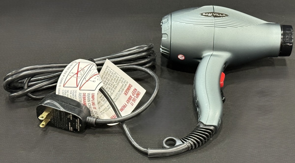 Sam Villa Lightweight Quiet Ionic Professional Hair Dryer New