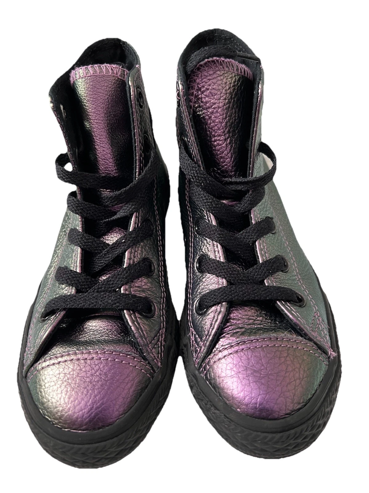Converse All Star Youth Iridescent (viola verde metallizzato) in pelle taglia 1